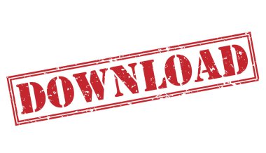 Beyaz arka plan üzerinde izole kırmızı pul indir