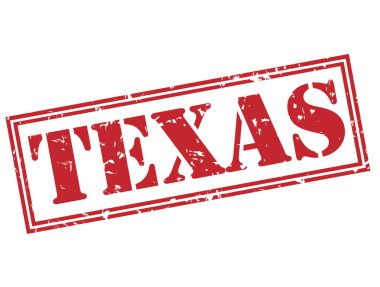 Beyaz arka plan üzerinde izole texas kırmızı pul