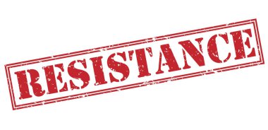 Beyaz arka plan üzerinde izole direnç kırmızı pul