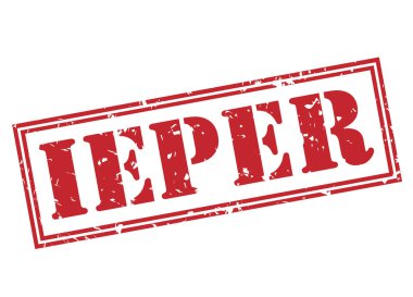 Beyaz arka plan üzerinde izole Ieper kırmızı pul