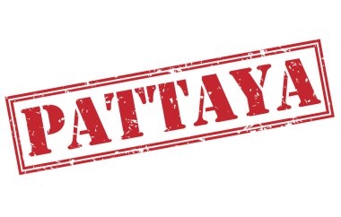 Beyaz arka plan üzerinde izole pattaya kırmızı pul