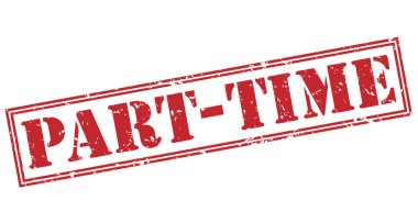 Beyaz arka plan üzerinde izole yarı zamanlı kırmızı pul