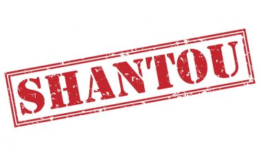 Beyaz arka plan üzerinde izole shantou kırmızı pul