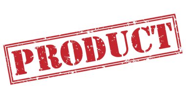 Beyaz arka plan üzerinde izole ürün kırmızı pul