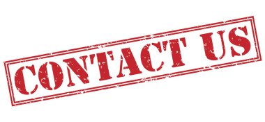 Beyaz arka plan üzerinde izole kırmızı pul iletişim