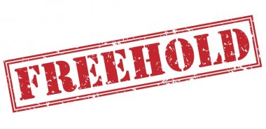 Beyaz arka plan üzerinde izole mülk kırmızı pul