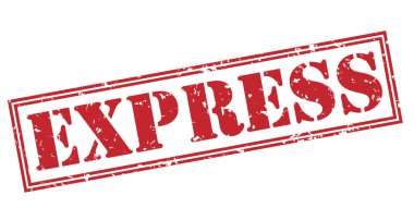 Beyaz arka plan üzerinde izole ifade kırmızı pul