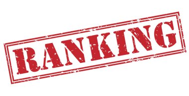 Beyaz arka plan üzerinde izole kırmızı pul sıralaması