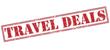 beyaz zemin üzerine kırmızı pul izole fırsatlar seyahat