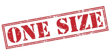 Beyaz arka plan üzerinde izole bir boyutu kırmızı pul