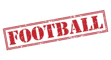 Beyaz arka plan üzerinde izole futbol kırmızı pul