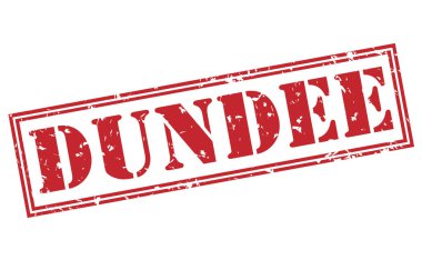 Beyaz arka plan üzerinde izole dundee kırmızı pul