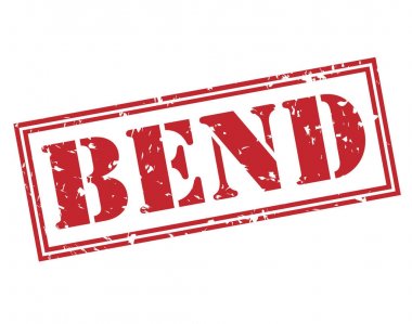 Beyaz arka plan üzerinde izole kırmızı pul viraj