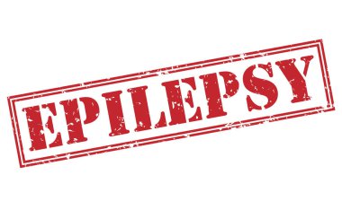 Beyaz arka plan üzerinde izole epilepsi kırmızı pul