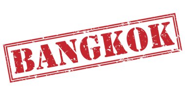 Beyaz arka plan üzerinde izole Bangkok kırmızı pul