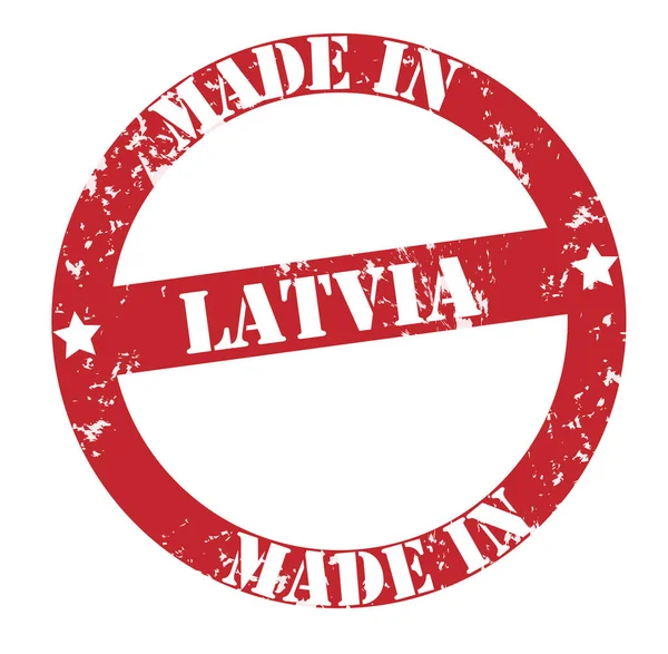 Разноцветная Латвийская Марка Белом Фоне — стоковое фото