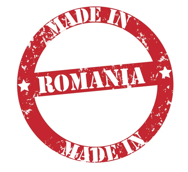 Sello Colorido Romania Aislado Sobre Fondo Blanco —  Fotos de Stock