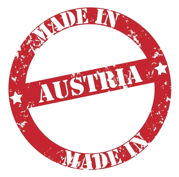 Австрийская Цветная Марка Выделенная Белом Фоне — стоковое фото