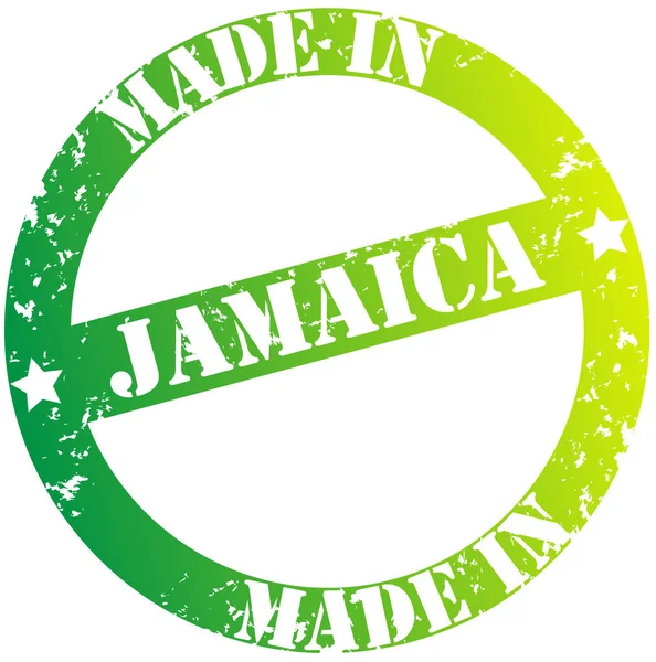 Jamaica Colourful Stamp Isolated White Background — Stock Photo, Image