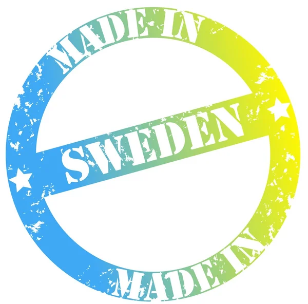 Шведская Цветная Печать Белом Фоне — стоковое фото