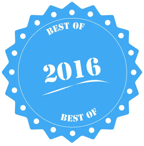 Лучший 2016 Году Красочная Марка Белом Фоне — стоковое фото