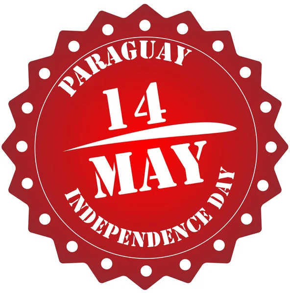 Παραγουάη Ημέρα Ανεξαρτησίας Σφραγίδα Λευκό Φόντο — Φωτογραφία Αρχείου