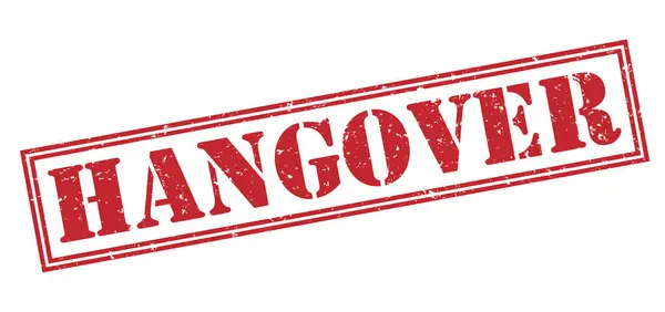 Hangover Red Stamp Isolated White Background — Stock Photo, Image