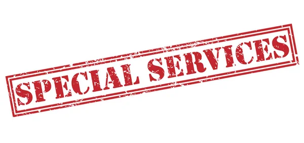 Serviços Especiais Carimbo Vermelho Isolado Fundo Branco — Fotografia de Stock
