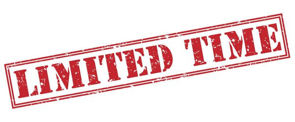 ограниченное время красный штамп изолирован на белом фоне
