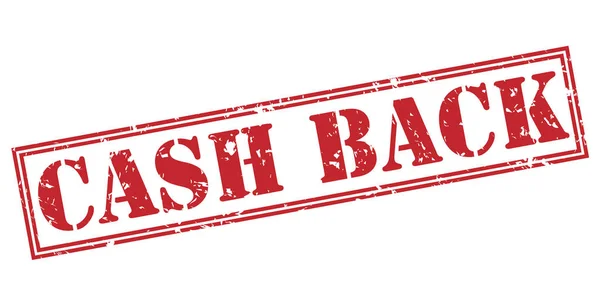 Cash Back Red Stamp Isolated White Background — Stock Photo, Image