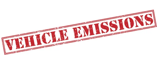 Vehicle Emissions Red Stamp Isolated White Background — Stock Photo, Image