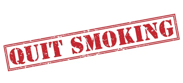 Stoppen Met Roken Rode Stempel Geïsoleerd Witte Achtergrond — Stockfoto
