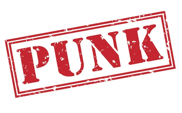 Punk Piros Pecsét Elszigetelt Fehér Background — Stock Fotó