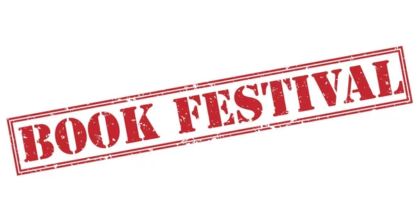 Βιβλίο Φεστιβάλ Κοκκινη Σφραγιδα Που Απομονώνονται Λευκό Φόντο — Φωτογραφία Αρχείου