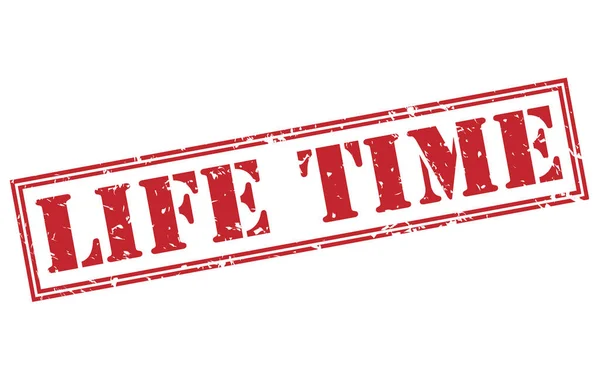Life Time Red Stamp Isolated White Background — Stock Photo, Image