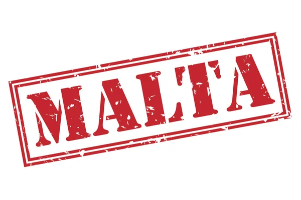Malta Rote Marke Isoliert Auf Weißem Hintergrund — Stockfoto