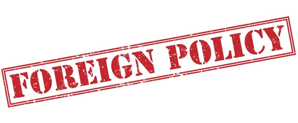 foreign policy red stamp isolated on white background