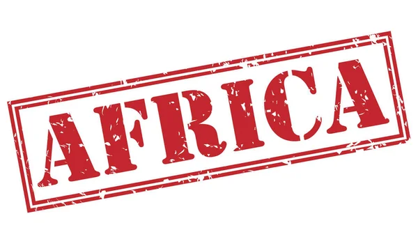 Afrika Rode Stempel Geïsoleerd Witte Achtergrond — Stockfoto