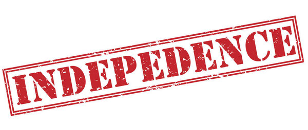 Красная печать, выделенная на белом фоне
