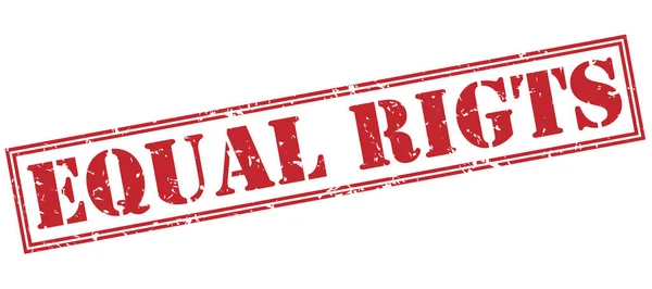 Igualdad Derechos Sello Rojo Aislado Sobre Fondo Blanco — Foto de Stock