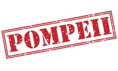 Beyaz arka plan üzerinde izole pompeii kırmızı pul