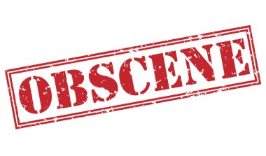 Beyaz arka plan üzerinde izole müstehcen kırmızı pul