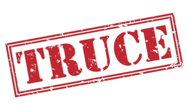 Beyaz arka plan üzerinde izole ateşkes kırmızı pul