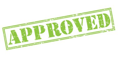 Beyaz arka plan üzerinde izole onaylanan yeşil pul