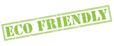 Beyaz arka plan üzerinde izole çevre dostu yeşil pul