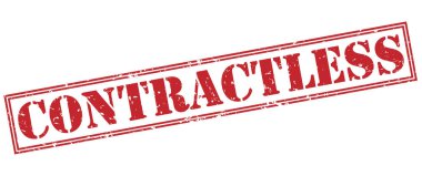 Beyaz arka plan üzerinde izole contractless kırmızı pul