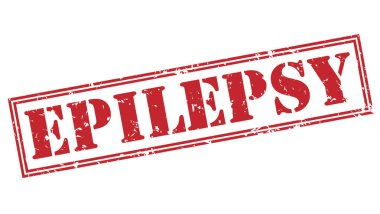 Beyaz arka plan üzerinde izole epilepsi kırmızı pul