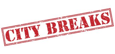 Beyaz arka plan üzerinde izole şehir sonları kırmızı pul