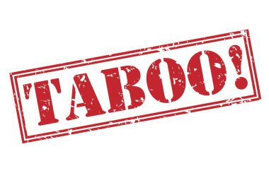 Beyaz arka plan üzerinde izole tabu kırmızı pul