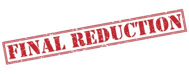 Beyaz arka plan üzerinde izole son azaltma kırmızı pul